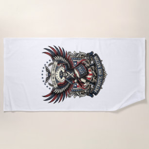 Patriotic Drummer Of Liberty Music Rock Metal Patr Beach Towel