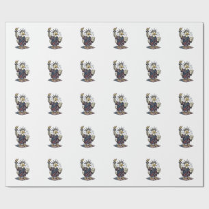 Patriotic Duck 4th of July Vintage T-Shirt Design_ Wrapping Paper