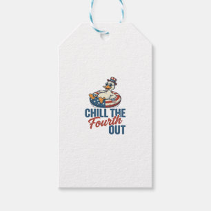 Patriotic Duck Fourth of July Floatie Shirt Design Gift Tags