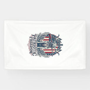 Patriotic Duck Hunter Dog Vector Graphic Tee_1 Banner