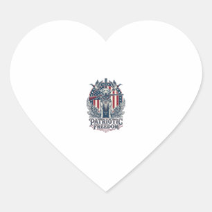 Patriotic Duck Hunter Dog Vector Graphic Tee_1 Heart Sticker