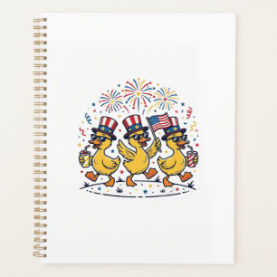 Patriotic Duck Trio Vintage 4th of July Shirt Desi Planner