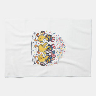 Patriotic Duck Trio Vintage 4th of July Shirt Desi Tea Towel
