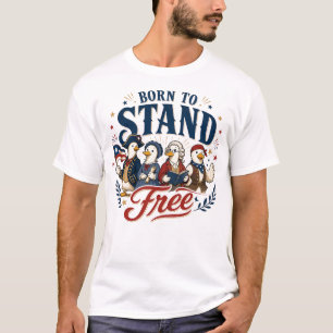 Patriotic Duck Vintage Freedom Graphic T-Shirt