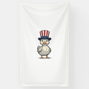 Patriotic Duckling Vintage 4th of July Shirt Desig Banner