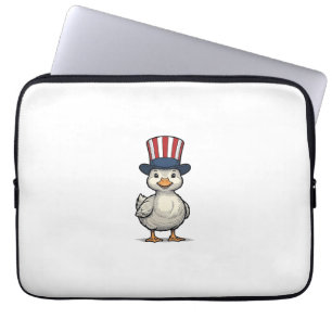 Patriotic Duckling Vintage 4th of July Shirt Desig Laptop Sleeve