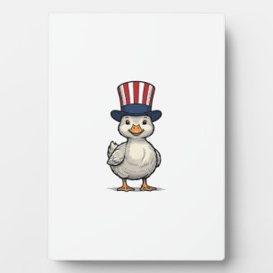 Patriotic Duckling Vintage 4th of July Shirt Desig Plaque