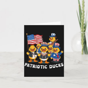 Patriotic Ducks Rubber Cruise Ducks American Flag Card