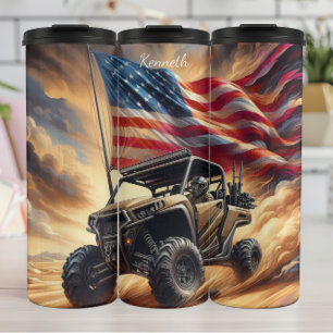 Patriotic Dune Rider: American Freedom Thermal Tumbler