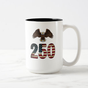 Patriotic Eagle 250 USA Semiquincentennial Two-Tone Coffee Mug