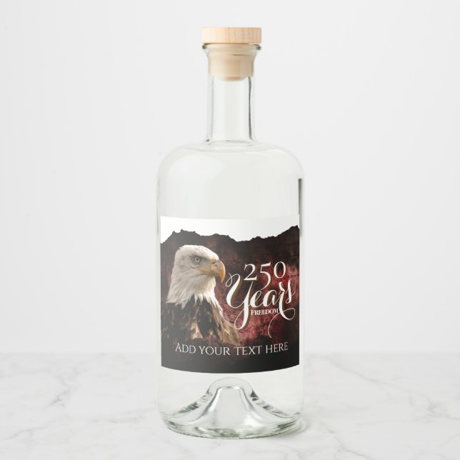 Patriotic Eagle 250 Years Beverage Label (Front)