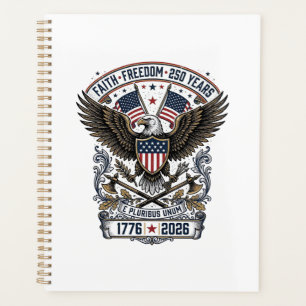 Patriotic Eagle 250 Years Vintage Freedom Planner