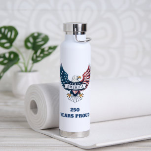 Patriotic Eagle 250th Anniv America Independence Water Bottle