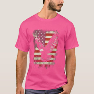 Patriotic Eagle 4th of July Fourth USA Flag Merica T-Shirt