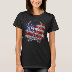 Patriotic Eagle  4th Of July Us American Flag Usa  T-Shirt
