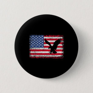 Patriotic Eagle 4th Of July Usa American Flag 2  6 Cm Round Badge