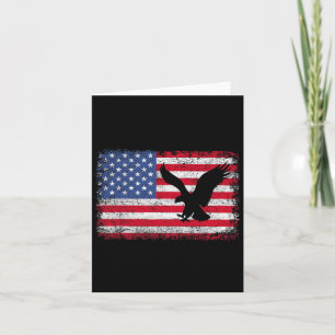 Patriotic Eagle 4th Of July Usa American Flag 2 Card