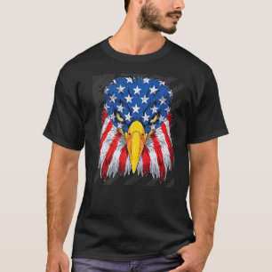 Patriotic Eagle 4th Of July Usa American Flag Meri T-Shirt