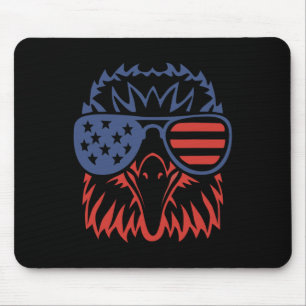 Patriotic Eagle 4th Of July Usa American Flag Mouse Mat