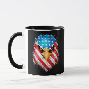 Patriotic Eagle 4th Of July USA American Flag Mug