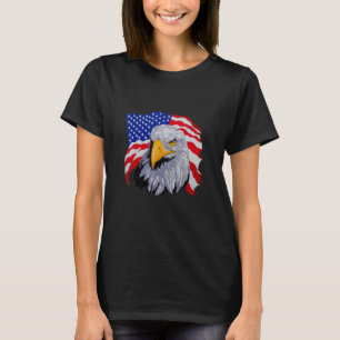 Patriotic Eagle  4th Of July Usa American Flag T-Shirt