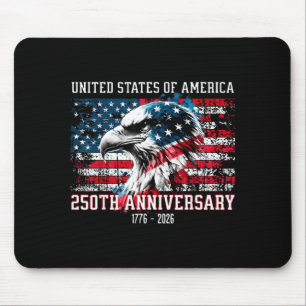 Patriotic Eagle American Flag 250th Anniversary Mouse Mat