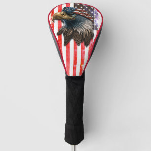 Patriotic Eagle American Flag 4th of July Golf Head Cover