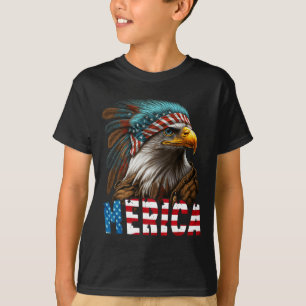 Patriotic Eagle American Flag 4th Of July Merica 3 T-Shirt