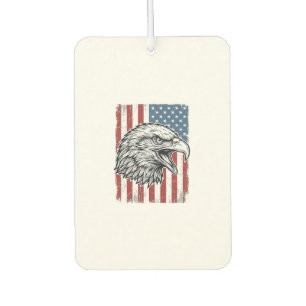 Patriotic Eagle American Flag Vintage Engraving_1 Car Air Freshener