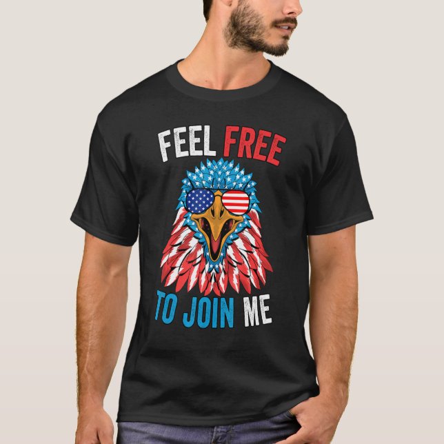 Patriotic Eagle American Sunglasses 4th Of July Me T-Shirt (Front)