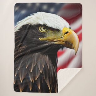 Patriotic/Eagle/American/USA  Sherpa Blanket