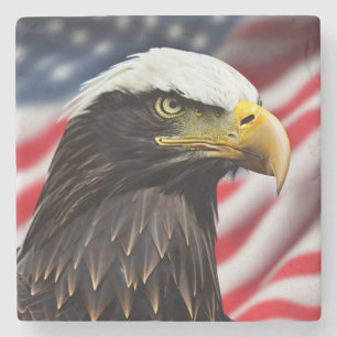 Patriotic/Eagle/American/USA  Stone Coaster