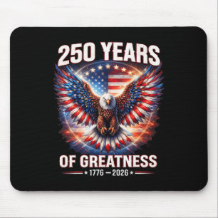 Patriotic Eagle And Flag 250 Years 1776-2026 4th O Mouse Mat