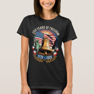 Patriotic Eagle and Flag 250 Years 1776-2026 4th T-Shirt