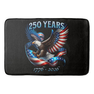 Patriotic Eagle and Flag 250 Years 1776-2026 Bath Mat