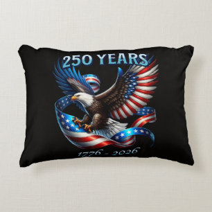 Patriotic Eagle and Flag 250 Years 1776-2026 Decorative Cushion