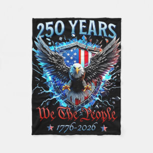 Patriotic Eagle And Flag 250 Years 1776-2026  Fleece Blanket