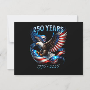 Patriotic Eagle and Flag 250 Years 1776-2026 Holiday Card