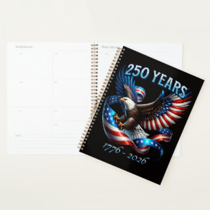 Patriotic Eagle and Flag 250 Years 1776-2026 Planner