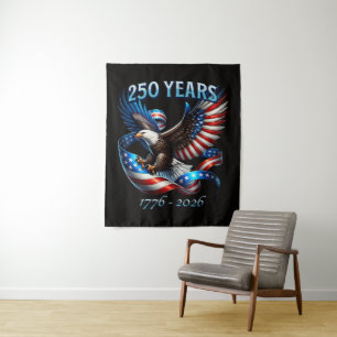 Patriotic Eagle and Flag 250 Years 1776-2026 Tapestry