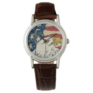 Patriotic Eagle and Flag Watch