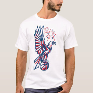 Patriotic Eagle Basketball American Eagle T-Shirt