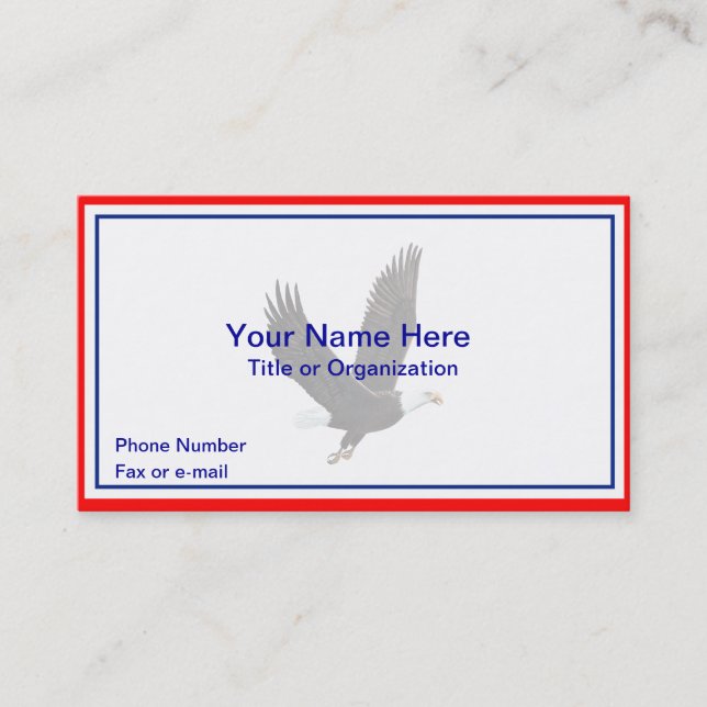Patriotic Eagle Business Card (Front)