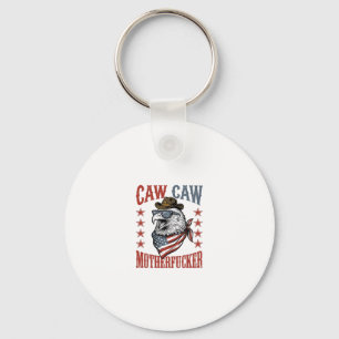 Patriotic Eagle Caw Caw Vintage Funny Shirt Design Key Ring