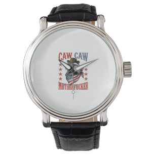 Patriotic Eagle Caw Caw Vintage Funny Shirt Design Watch