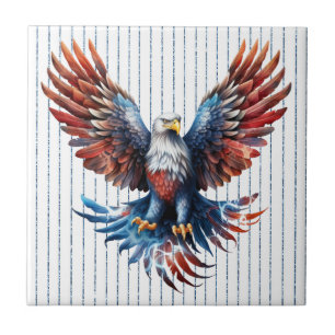 Patriotic Eagle Ceramic Tile