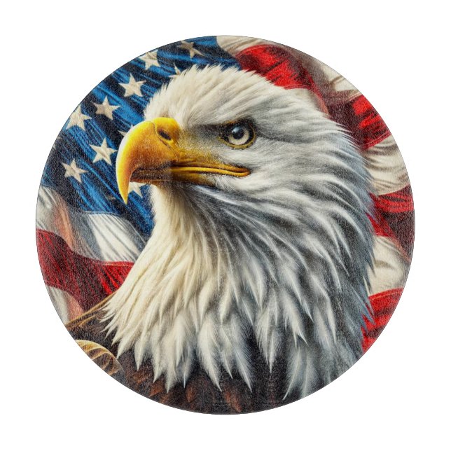 Patriotic Eagle Cutting Board (Front)