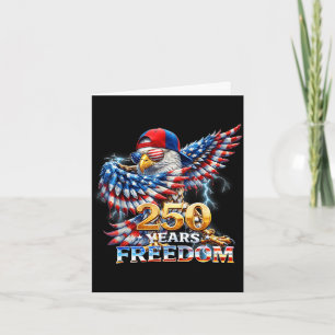 Patriotic eagle dabbing usa flag 4th of july card