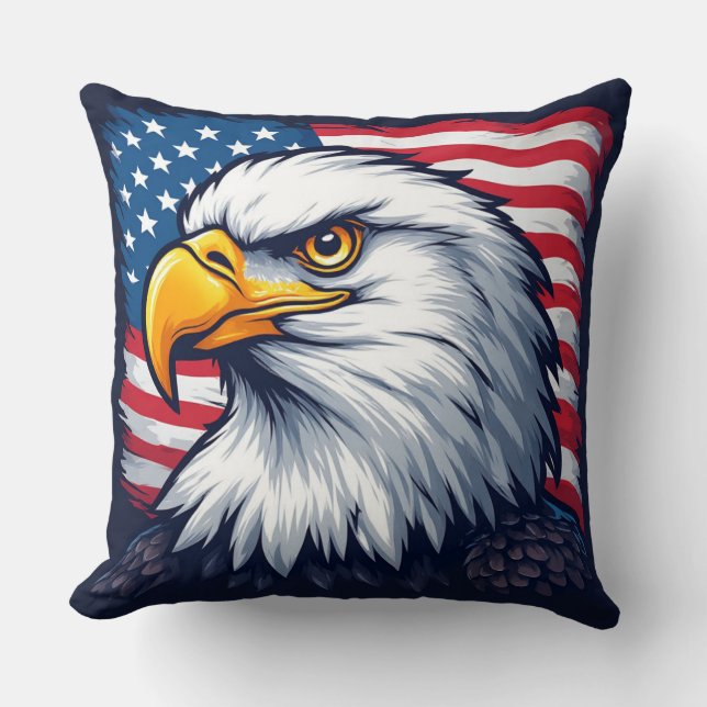 Patriotic Eagle Design Patriotic Gift Idea Cushion (Front)
