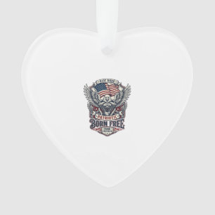 Patriotic Eagle Engine Biker Road Freedom Patriot Ornament